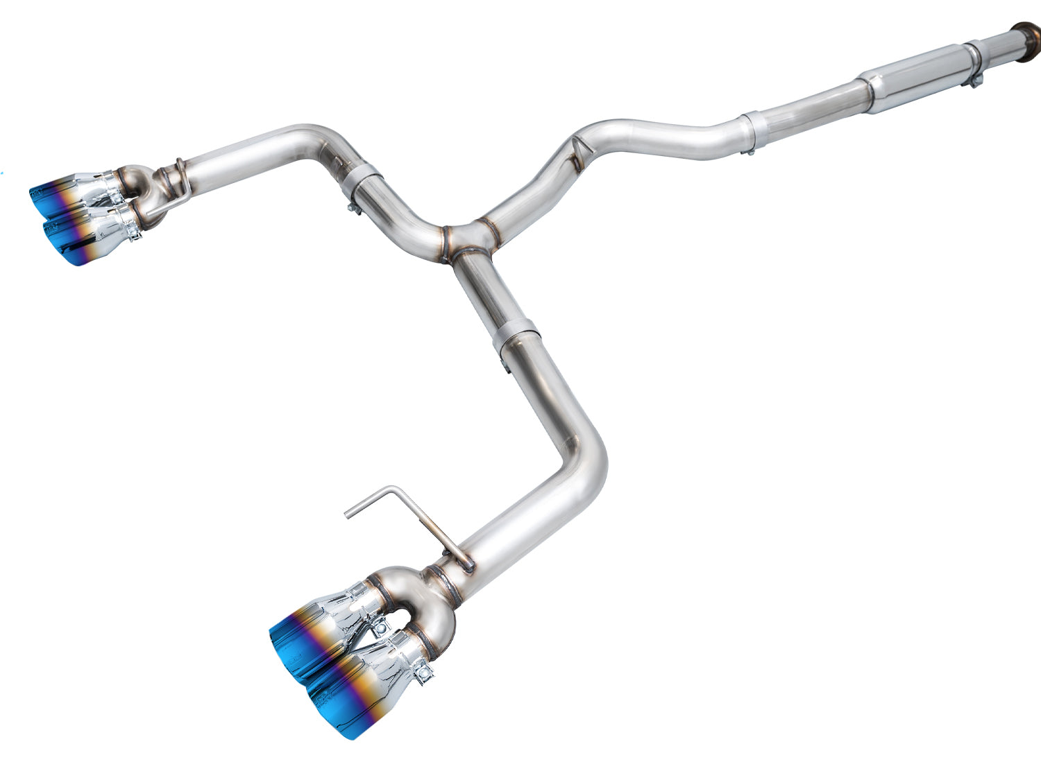 AWE Track Edition cat-back for the 2022+ WRX with Vapor Blue tips