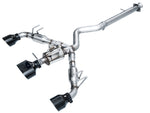 GR Corolla Track Edition exhaust on white with Diamond Black oval and twin 5-inch tips
