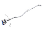 AWE Track Edition exhaust for the FK8 with Vapor Blue triple tips, full length on white
