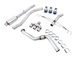 AWE FK8 Track pipework laid out on white with three Vapor Blue tips