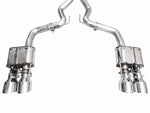 AWE Mach 1 SwitchPath rear valve sections with chrome silver tips