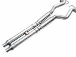 AWE Mustang Mach 1 H-pipe and axle tubes, full-length view