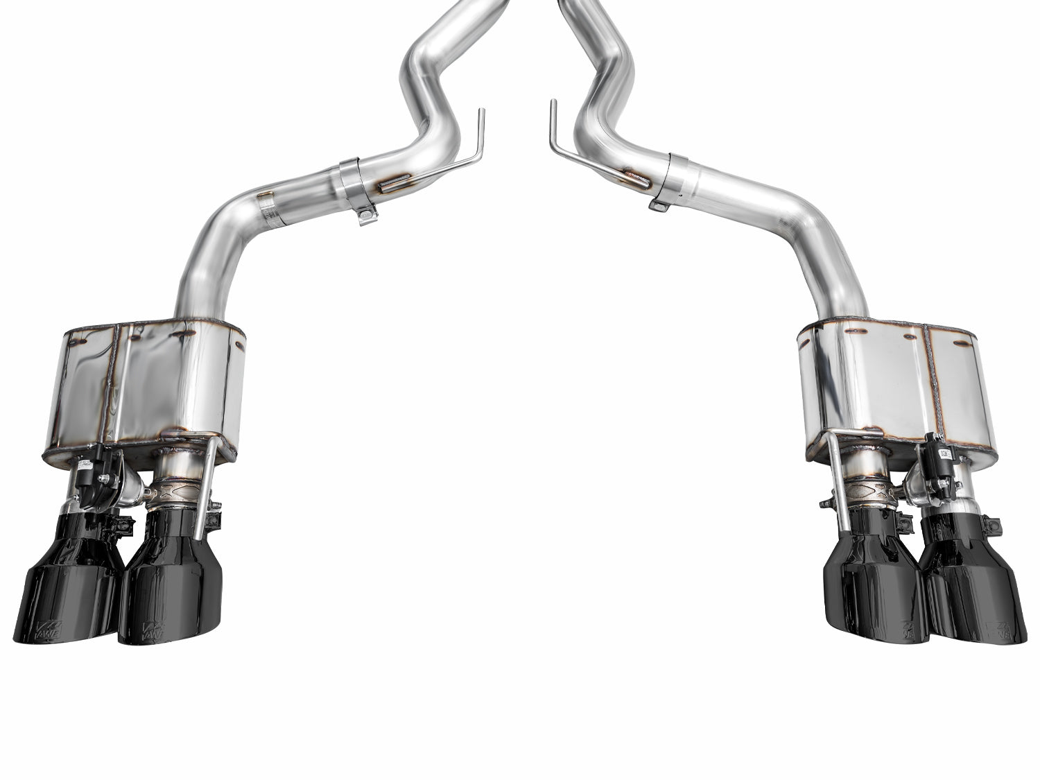 AWE Mach 1 SwitchPath rear valve sections with Diamond Black tips