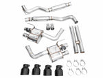 AWE Mustang Mach 1 SwitchPath kit laid out with Diamond Black tips