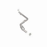 MagnaFlow 52249 oem grade direct-fit catalytic converter, rear three-quarter view of the turntable spin
