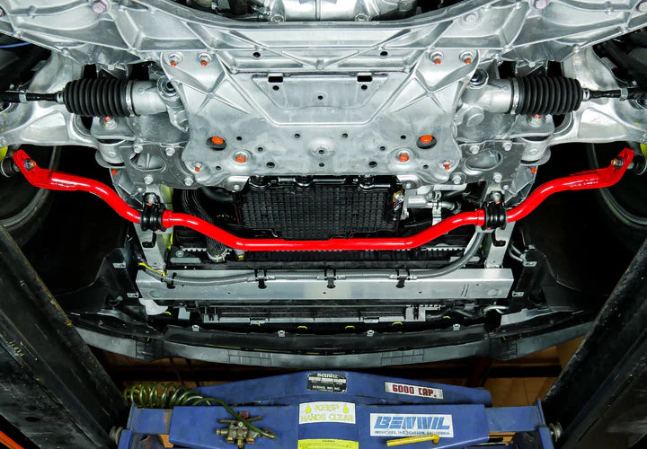 close view of Stillen Sway Bar Kit for Nissan Z 2023-2024 fitted inside a car