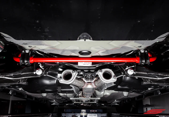 wide view of Stillen Rear Sway Bar for Nissan Maxima 2016-2018 fitted inside a car