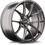 Gunmetal alloy wheel with Y-spoke design, five-lug bolt pattern, and center cap displayed on white background - APEX Wheels wheel for 20x9.5 ET22 5x120 - Anthracite