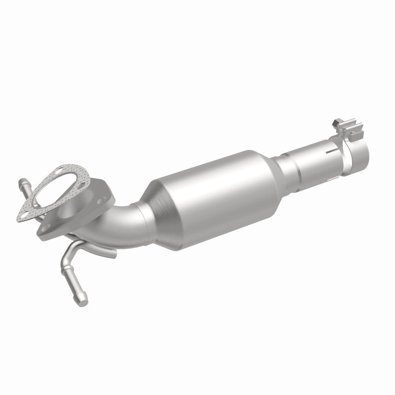 MagnaFlow 280131 oem grade direct-fit catalytic converter, front three-quarter view of the turntable spin