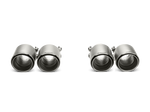 Akrapovic BMW M3 (F80) Tail Pipe Set (Titanium) TP-T/S/8 for BMW M3 F80 2015-2018, angled view