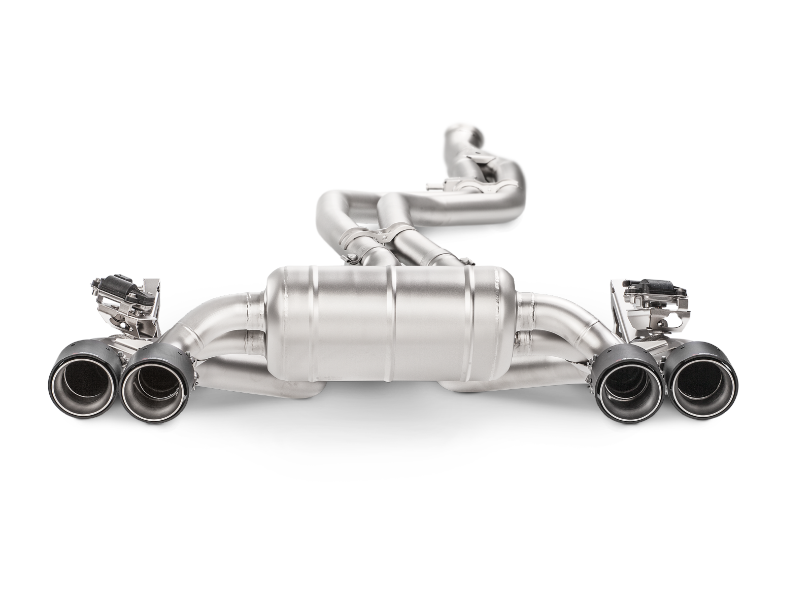 Akrapovic BMW M2 F87 (Excl M2 Competition) Evolution Line Cat Back (Titanium) w/Carbon Tips ME-BM/T/8H for BMW M2 F87 2016-2018, side view