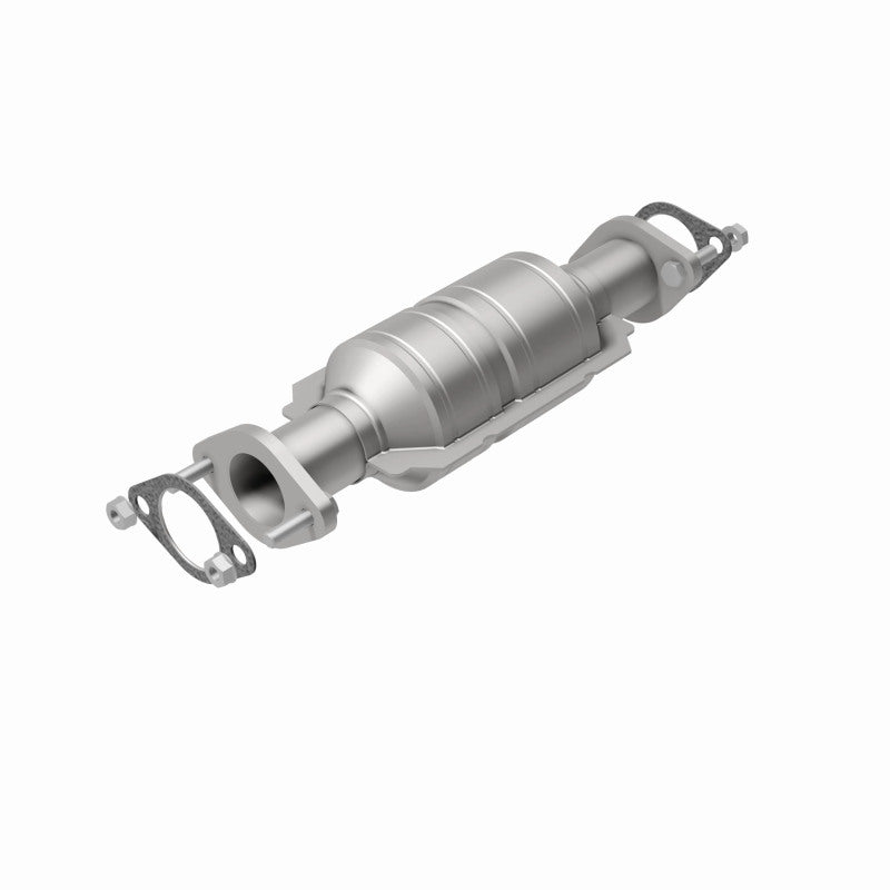 MagnaFlow 5571469 carb direct-fit catalytic converter, rear view of the turntable spin