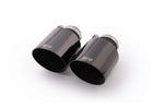 Pair of black chrome angled tail pipes, Black Chrome Angled 102mm tip option for the Remus F55 Cooper S Cat-Back Pre-Facelift
