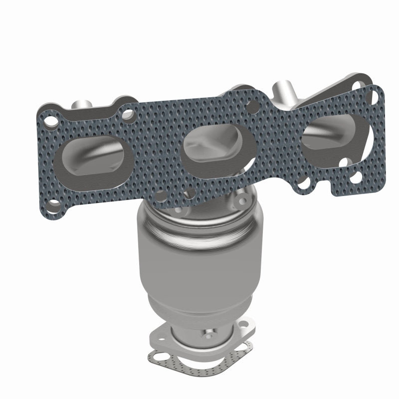 MagnaFlow 5582855 carb manifold converter, opposite side view of the turntable spin