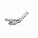 MagnaFlow 52160 oem grade direct-fit catalytic converter, opposite front three-quarter view of the turntable spin