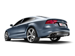 Akrapovic Audi S6 Sedan / S7 Sportback (C7) Evolution Line Cat Back (Titanium) w/ Carbon Tips S-AU/TI/6H for Audi S6 Sedan C7 2013-2018, rear view