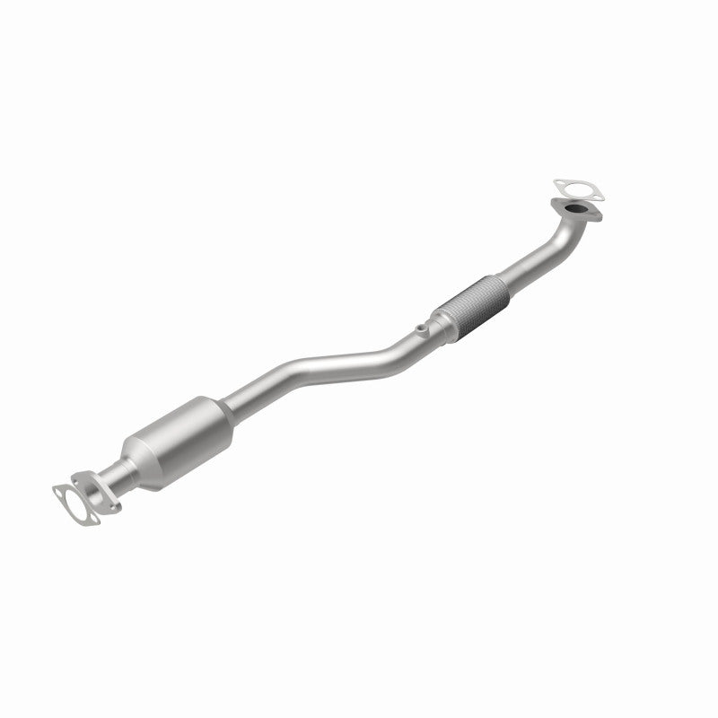 MagnaFlow 5571875 carb direct-fit catalytic converter, rear view of the turntable spin