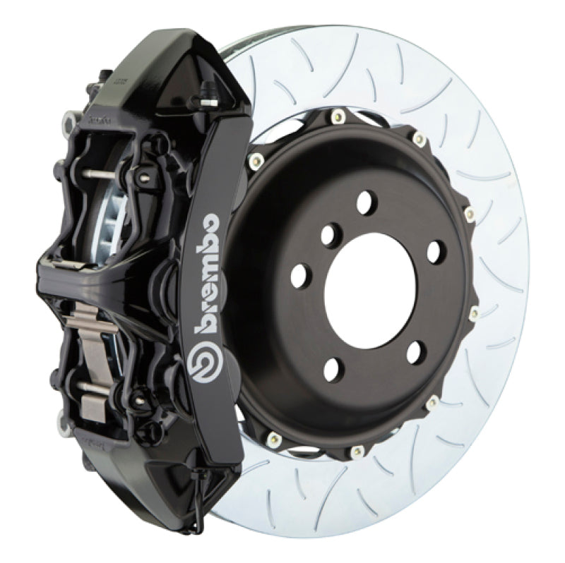 FK8 Civic Type R Brembo GT 6-piston front kit, black caliper, 380mm Type 3 slotted 2-piece disc