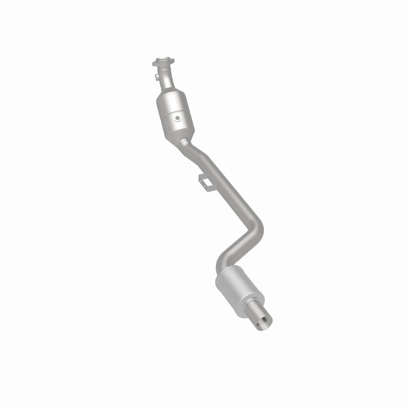 MagnaFlow 551265 carb direct-fit catalytic converter, rear three-quarter view of the turntable spin