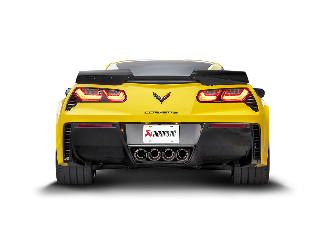 Akrapovic Chevrolet Corvette Z06 (C7) Slip-On Line (Titanium) w/ Carbon Tips MTP-CO/TI/2 for Chevrolet Corvette Z06 C7 2015-2019, detail view