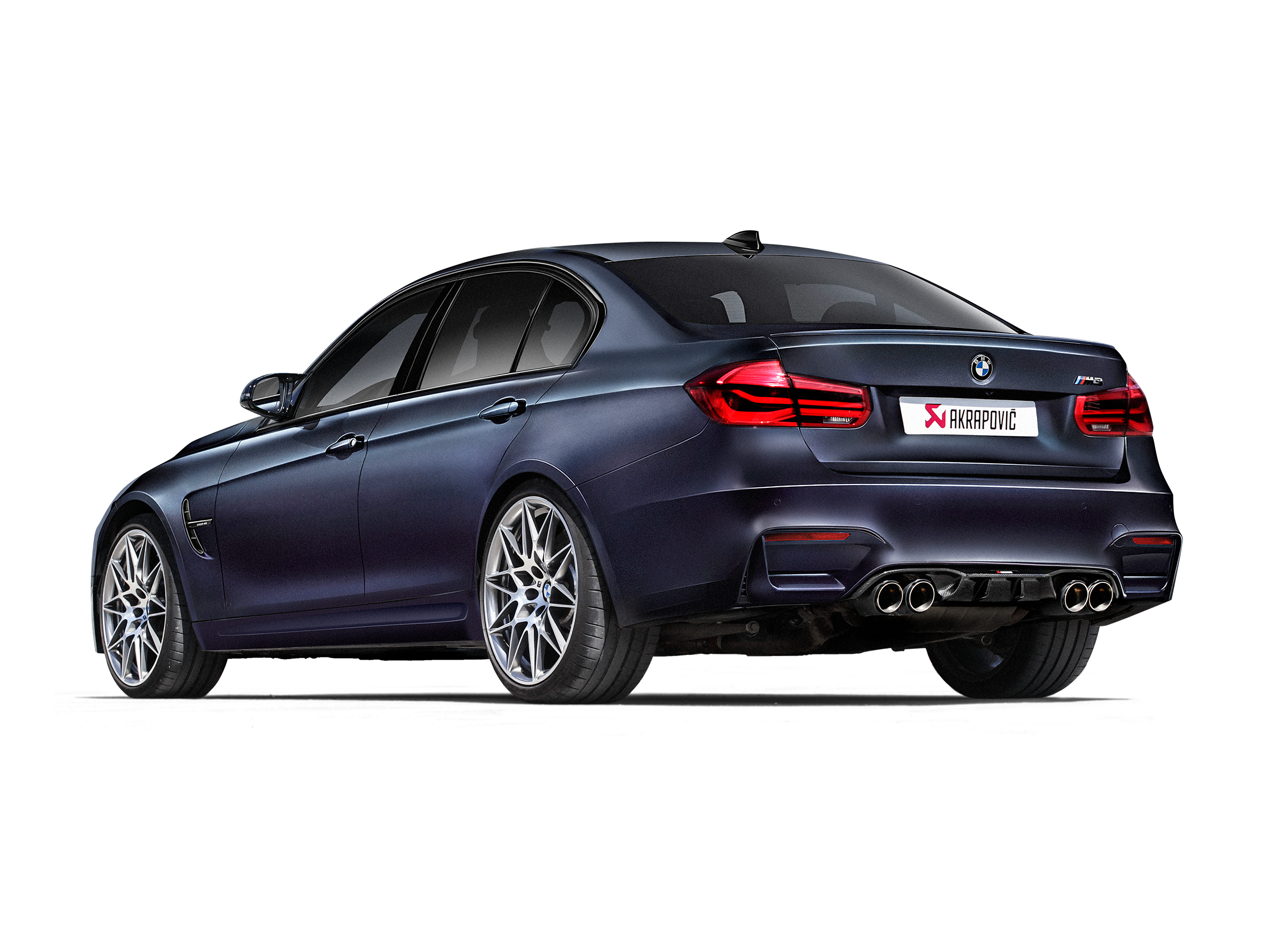 Akrapovic Rear Carbon Fibre Diffuser - High Gloss DI-BM/CA/4/G for BMW M3 (F80) 2015-2018, top view