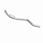 MagnaFlow 4481468 carb direct-fit catalytic converter, side view of the turntable spin