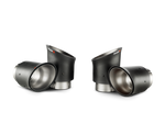 Akrapovic Chevrolet Corvette Z06 (C7) Slip-On Line (Titanium) w/ Carbon Tips MTP-CO/TI/2 for Chevrolet Corvette Z06 C7 2015-2019, rear view