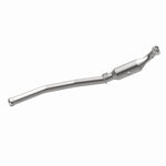MagnaFlow 5561172 carb direct-fit catalytic converter, opposite side view of the turntable spin