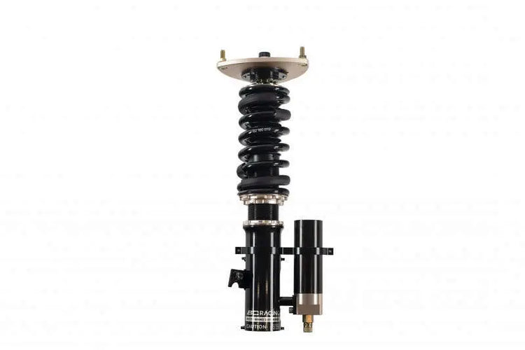 A front view of BC Racing ER Series Coilovers (GH8) for Subaru Impreza WRX Hatchback 2008-2014 with white background 