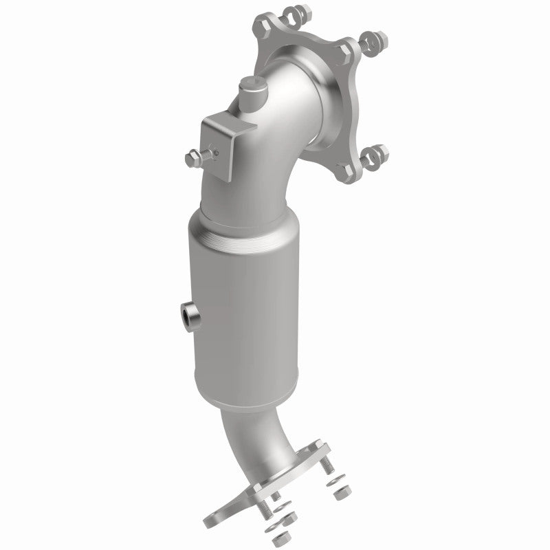 MagnaFlow 280152 oem grade direct-fit catalytic converter, rear view of the turntable spin