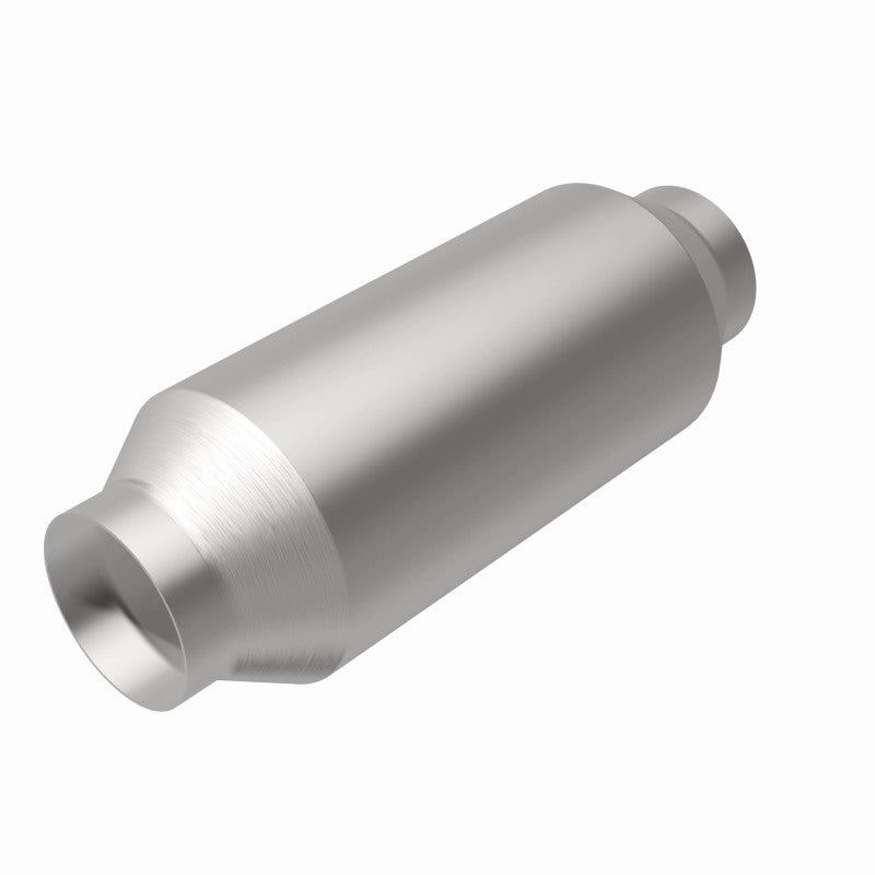 MagnaFlow 5582405 universal catalytic converter, rear view of the turntable spin