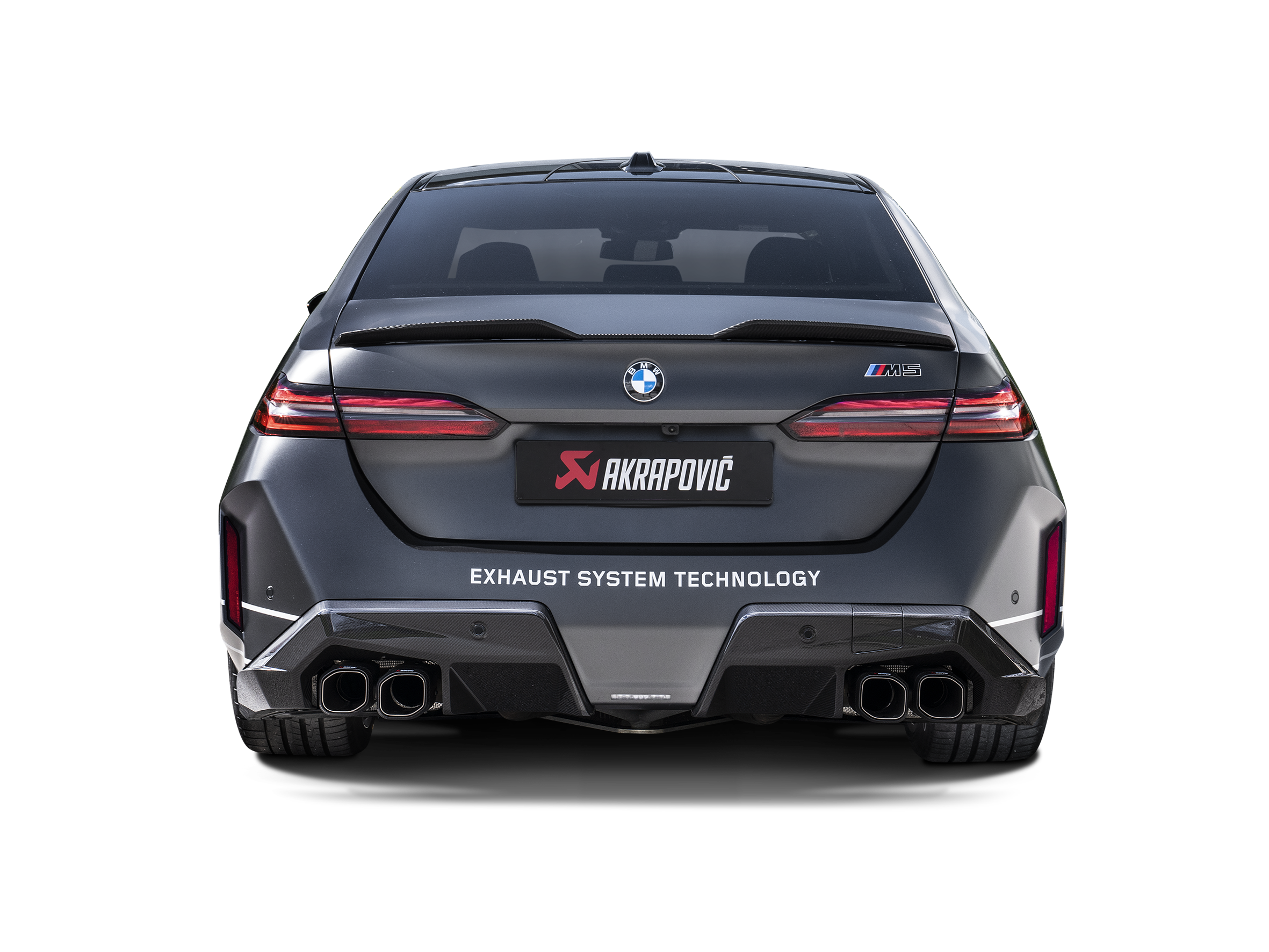 Akrapovic Tail Pipe Set (Carbon) TP-CT/79 for BMW M5 (G90) 2025-2026, rear view