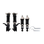 A front view of BC Racing BR Series Coilovers (EM2 / ES1) for Honda Civic 2001-2005 with white background
