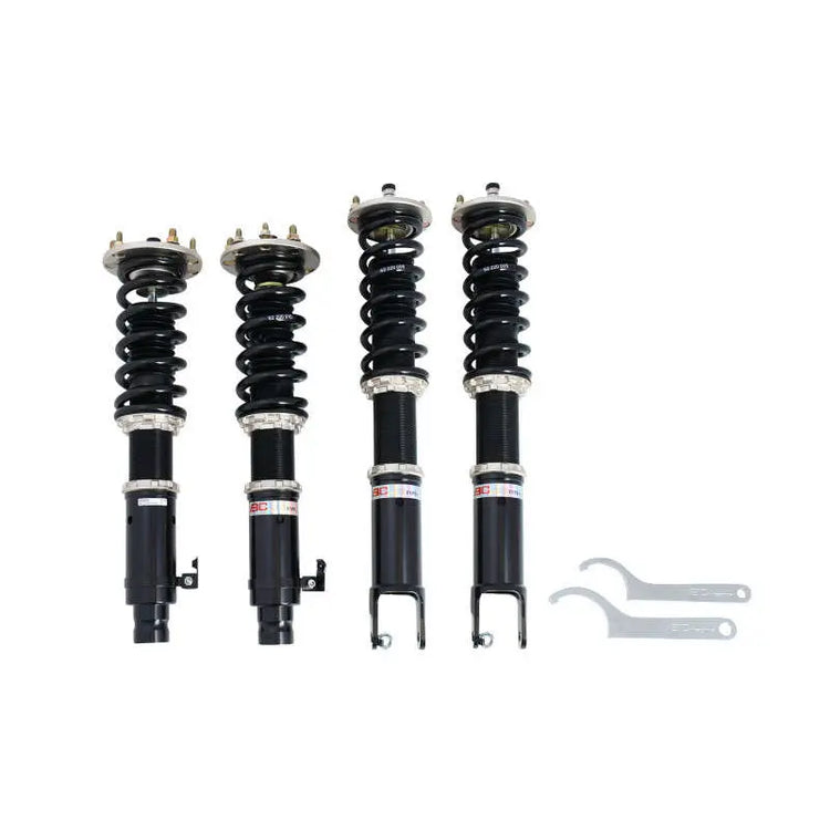 A front view of BC Racing BR Series Coilovers (CP2/CU) for Honda Accord 2008-2012 with white background