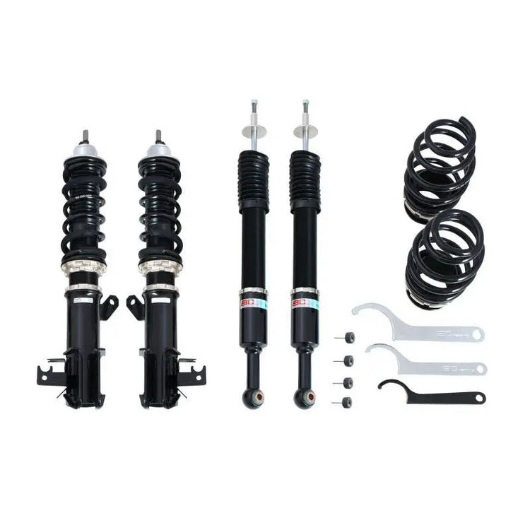 A front view of BC Racing BR Series Coilovers (ZF1) for Honda CR-Z 2011-2016 with white background