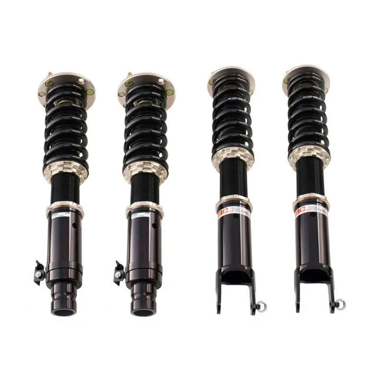 A front view of BC Racing BR Series Coilovers (UA8/UA9) for Acura TL 2009-2014 with white background