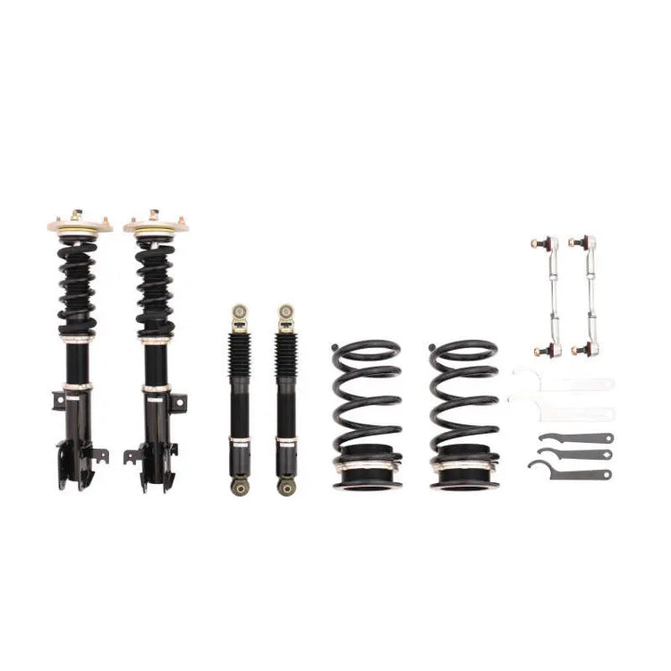 A front view of BC Racing BR Series Coilovers (RL-1) for Honda Odyssey 1998-2004 with white background