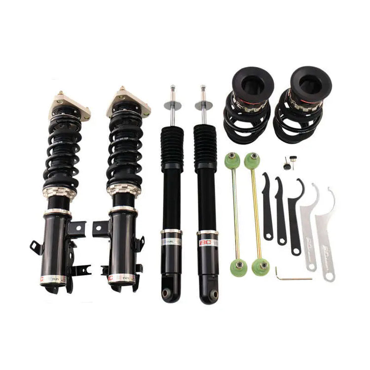 A front view of BC Racing BR Series Coilovers (FB) for Honda Civic Si 2014-2015 with white background