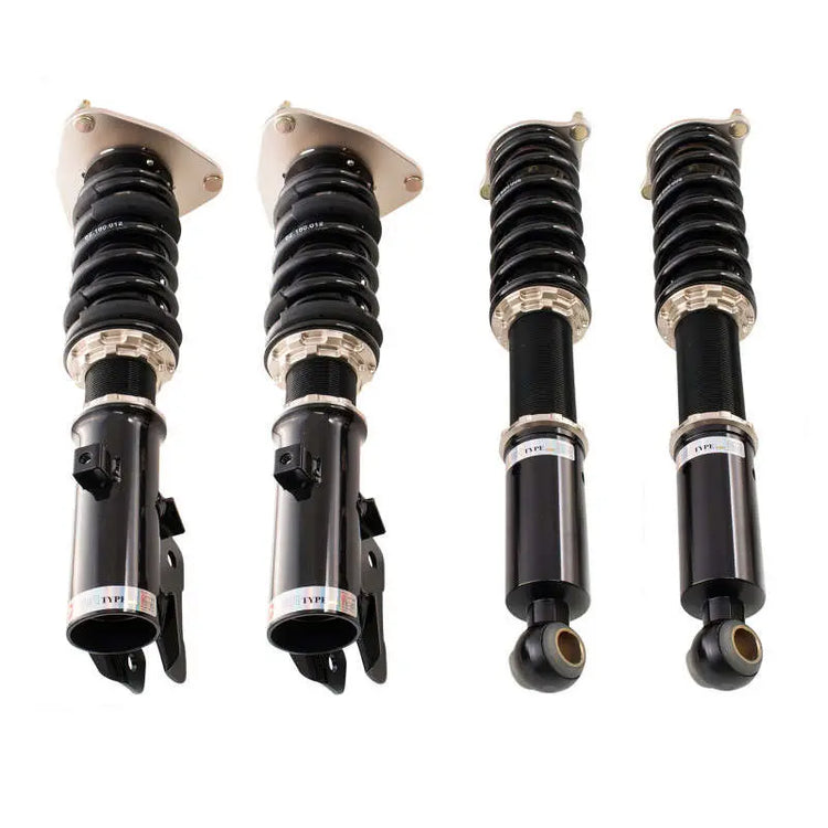 A front view of BC Racing BR Series Coilovers (Z16A/Z15A) for Mitsubishi 3000GT VR-4 1991-1999 with white background