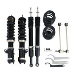A front view of BC Racing BR Series Coilovers (NCP91) for Toyota Yaris 2007-2011 with white background
