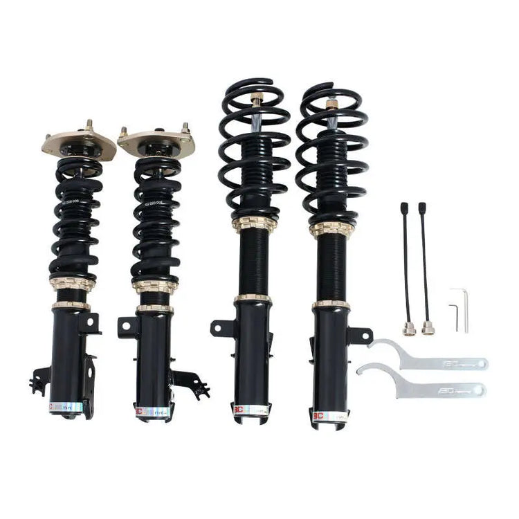 A front view of BC Racing BR Series Coilovers (XV50) for Toyota Camry Non-SE 2012-2017 with white background
