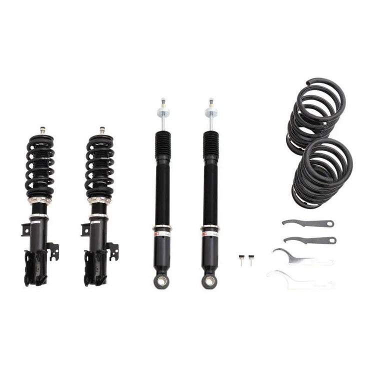 A front view of BC Racing BR Series Coilovers (XL30) for Toyota Sienna 2011-2020 with white background
