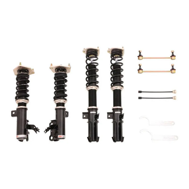A front view of BC Racing BR Series Coilovers (XV50(SE)) for Toyota Camry 2012-2017 with white background