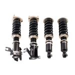 A front view of BC Racing BR Series Coilovers (B14/N15) for Nissan Sentra 1995-1999 with white background