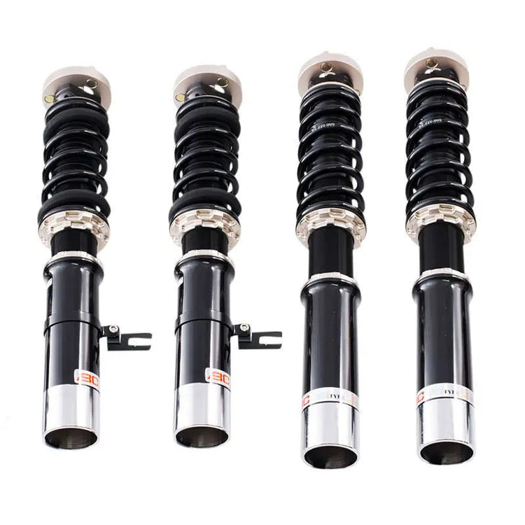 A front view of BC Racing BR Series Coilovers (S30 (Weld In)) for Nissan 240Z / 260Z 1970-1974 with white background