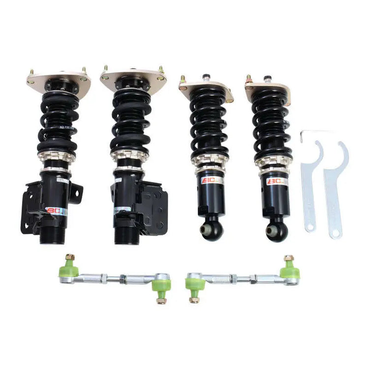 A top view of BC Racing BR Series Coilovers (ZC6/ZN6) for Scion FR-S 2013-2016 with white background
