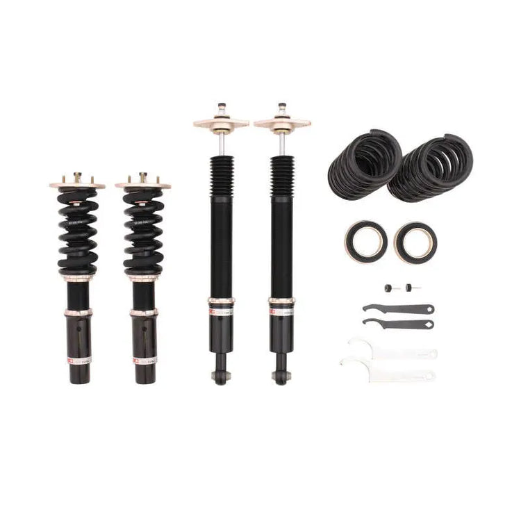 A front view of BC Racing BR Series Coilovers (LX) for Dodge Charger / Magnum 2007-2023 with white background