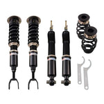 A front view of BC Racing BR Series Coilovers (B5G) for Volkswagen Passat 1998-2005 with white background