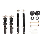A front view of BC Racing BR Series Coilovers (E46) for BMW 3 Series 2000-2006 with white background