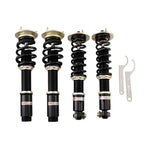 A front view of BC Racing BR Series Coilovers (E63/64 RWD) for BMW M6 2006-2010 with white background